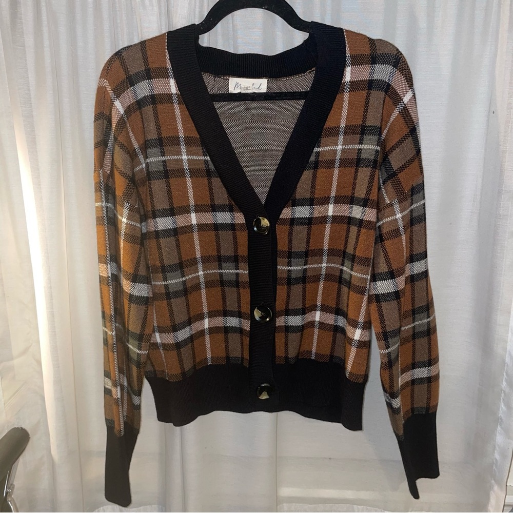 Marled - Brand New Button Down Plaid Sweater